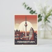 Carte Postale Fernsehturm, berlin TV Tower Voyage de vacances (Debout devant)