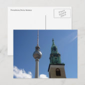 Carte Postale fernsehturm flèche (Devant / Derrière)