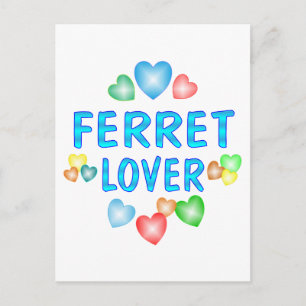 CARTE POSTALE FERRET LOVER