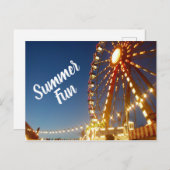 Carte Postale Ferris Feux Carnaval de Roue été (Devant / Derrière)