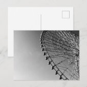 Carte Postale Ferris Roue en noir et blanc (Devant / Derrière)
