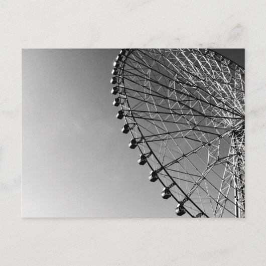 Carte Postale Ferris Roue en noir et blanc (Devant)
