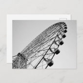 Carte Postale Ferris Roue en noir et blanc (Devant / Derrière)