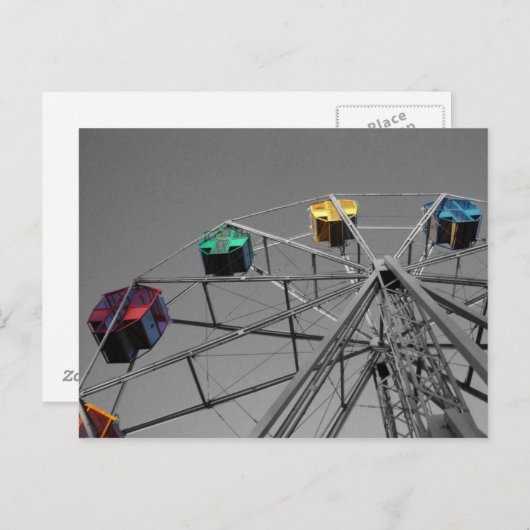 Carte postale Ferris Wheel (couleur sélective) (Devant / Derrière)