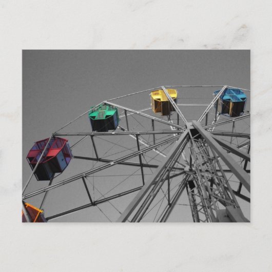 Carte postale Ferris Wheel (couleur sélective) (Devant)