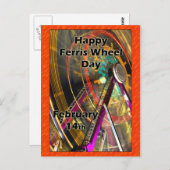Carte Postale Ferris Wheel Day Post Card 14 février (Devant / Derrière)