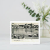 Carte Postale Ferris Wheel, Wesley Lake, Asbury Park, NJ Vintage (Debout devant)