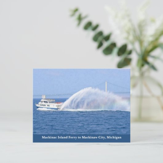 Carte Postale Ferry de l'île Mackinac à Mackinaw City, Michigan (Debout devant)