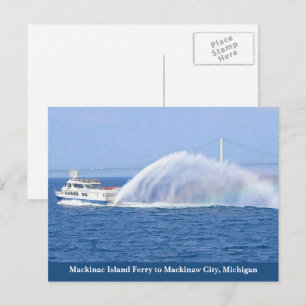 Carte Postale Ferry de l'île Mackinac à Mackinaw City, Michigan