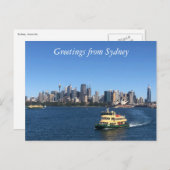 Carte Postale ferry du port de sydney (Devant / Derrière)