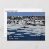 Carte Postale Ferry sur le fleuve Saint-Laurent (Québec) (Devant / Derrière)