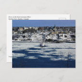 Carte Postale Ferry sur le fleuve Saint-Laurent (Québec) (Devant / Derrière)