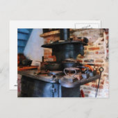 Carte Postale Fers chauffant sur poêle (Devant / Derrière)