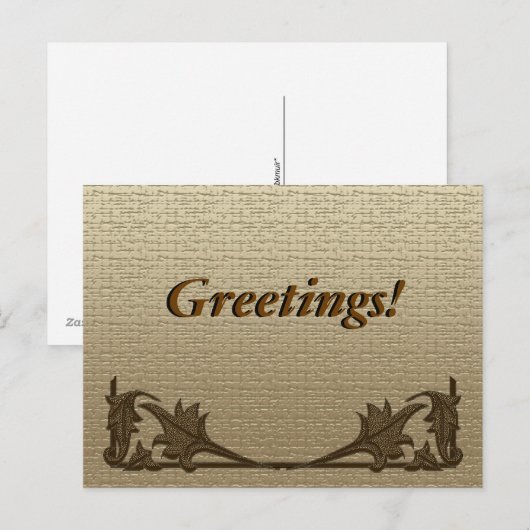 Carte postale - Fers d'angle et Lin (Devant / Derrière)