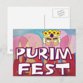 Carte Postale Fest de Purim (Devant / Derrière)