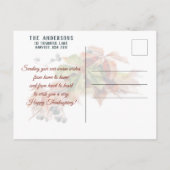 Carte Postale Festif automne Foliage Thanksgiving (Dos)