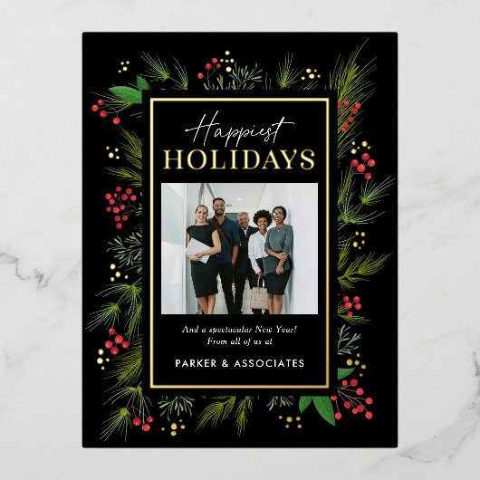 Carte postale Festif Frame FOIL Business Photo Hol (Recto)