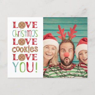 Carte Postale Festif Fun Cute Family Christmas Photo