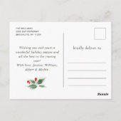 Carte Postale Festif Holly Berry Noël 3 Photo Holiday (Dos)