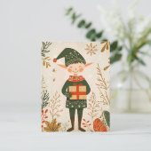 Carte Postale Festif mignon Gnome Noël Salutation (Debout devant)