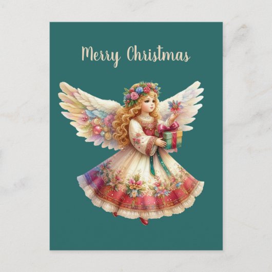 Carte Postale Festif Noël Angel ajouter un message (Devant)