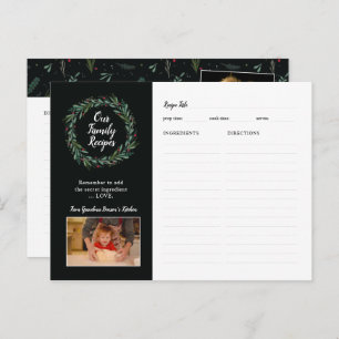 Carte Postale Festif Serre de Noël Berries Feuilles