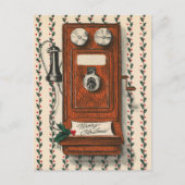 Carte Postale Festif téléphone vintage Noël (Devant)