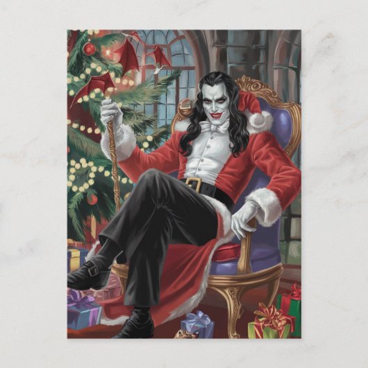Carte Postale Festif Vampire homme Noël (Devant)