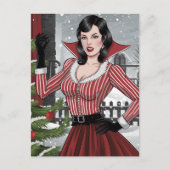 Carte Postale Festif Vampire Lady Noël (Devant)