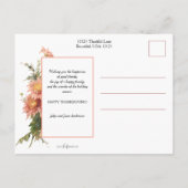 Carte Postale Festif Vintage Thanksgiving diner (Dos)