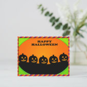 Carte Postale Festin Halloween Jack o' Lantern Silhouettes (Debout devant)