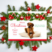 Carte postale Festin Rhodesian Ridgeback Christmas