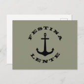 Carte Postale Festina lente (Devant / Derrière)