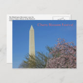 Carte Postale Festival Cherry Blossom du Monument de Washington (Devant / Derrière)