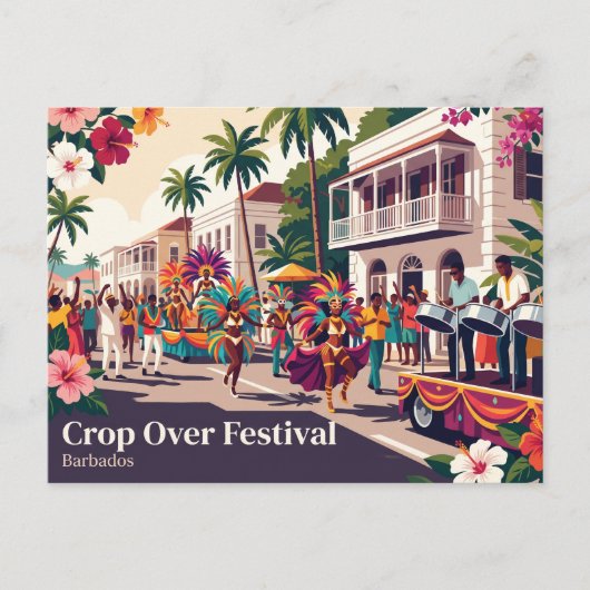 Carte Postale Festival Crop Over Barbade (Devant)