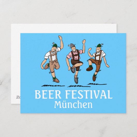 Carte postale FESTIVAL DE BIÈRE München Danse Lede (Devant / Derrière)