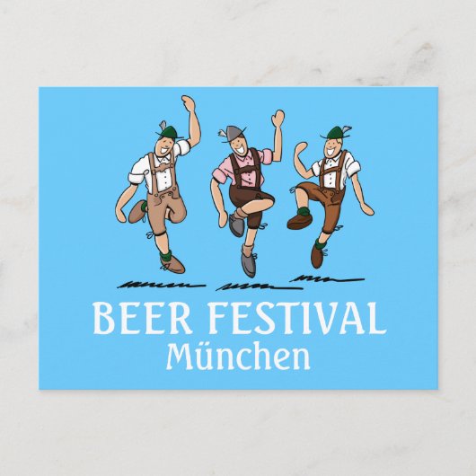 Carte postale FESTIVAL DE BIÈRE München Danse Lede (Devant)