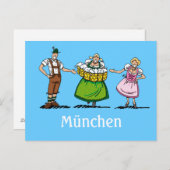 Carte postale FESTIVAL DE BIÈRE München Serveuse d (Devant / Derrière)