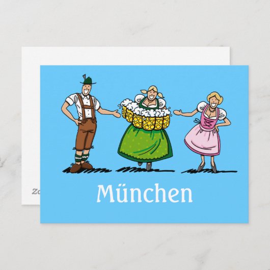 Carte postale FESTIVAL DE BIÈRE München Serveuse d (Devant / Derrière)