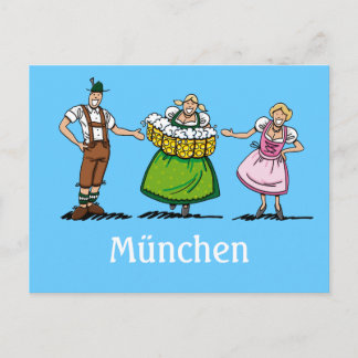 Carte postale FESTIVAL DE BIÈRE München Serveuse d