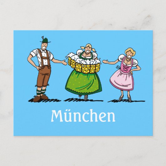 Carte postale FESTIVAL DE BIÈRE München Serveuse d (Devant)