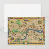 Carte Postale Festival de Britain : Guide to London Map (Devant / Derrière)