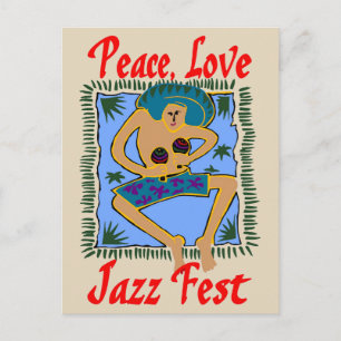 Carte Postale Festival de Jazz, Peace Love, Rasta Man