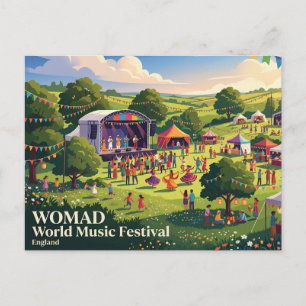 Carte Postale Festival de musique du monde WOMAD Angleterre