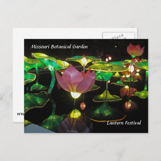 Carte Postale Festival des lanternes (Devant / Derrière)