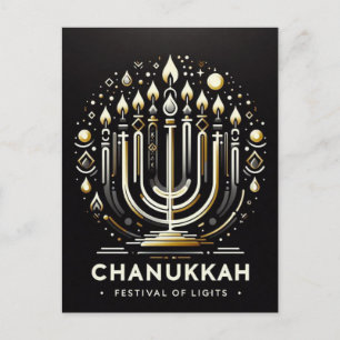 Carte Postale Festival des lumières de Chanukkah