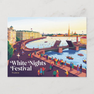 Carte Postale Festival des Nuits Blanches Saint-Pétersbourg Russ