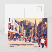 Carte Postale Festival Fringe d'Édimbourg Écosse (Devant / Derrière)