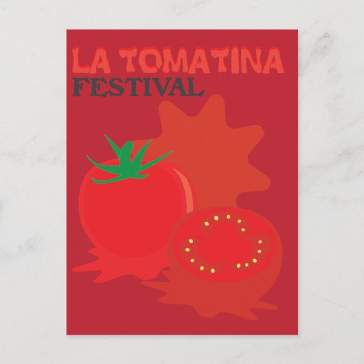Carte Postale Festival La Tomatina (Devant)