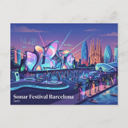 Carte Postale Festival Sonar Barcelone Espagne (Devant)
